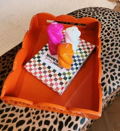 Addison Ross Orange Scallop Tray Medium