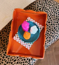 Addison Ross Orange Scallop Tray Medium