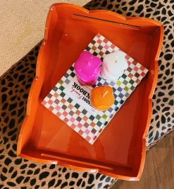 Addison Ross Orange Scallop Tray Medium