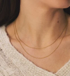 Anchor Plain Necklace 14K