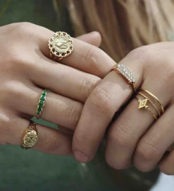 Anna Ring Emerald 14K