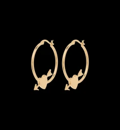 Arrowed Heart Hoop Earrings