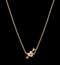 Arrowed Heart Necklace 14K