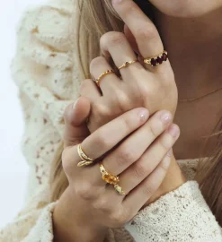 Baguette Ring Zirconia 14K