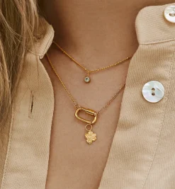 Birthstone Necklace Charm 14K