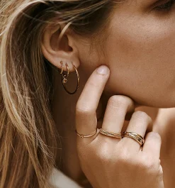 Birthstone Ring Earring 14K