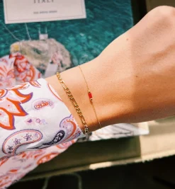 Blood Coral Bracelet 14K