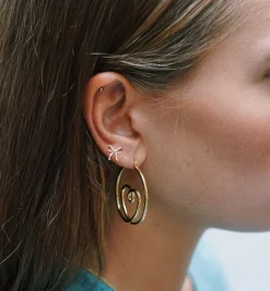Blush Ribbon Stud Earrings