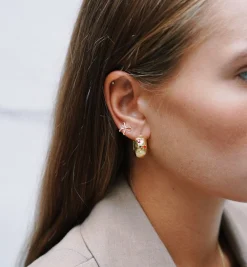 Blush Ribbon Stud Earrings