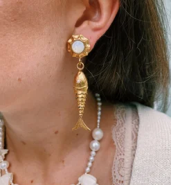 Brinker + Eliza Dory Fish Earrings