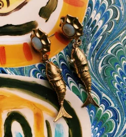 Brinker + Eliza Dory Fish Earrings