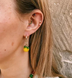 Brinker + Eliza Fruit Salad Orange/Yellow Earrings