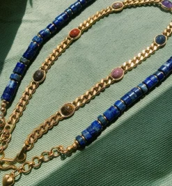 Brinker + Eliza Gemstone Curb Chain Necklace