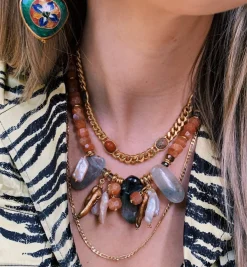 Brinker + Eliza Gemstone Curb Chain Necklace