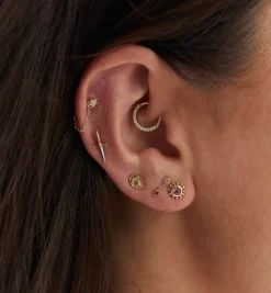 Byzantine Piercing Front 14K
