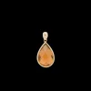 Citrine Oval Gemstone Charm 14K