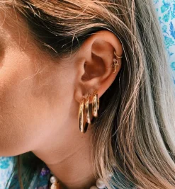 Classic Round Hoop Earrings (S) 14K