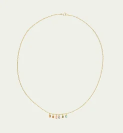 Drooping Rainbow Necklace 14K