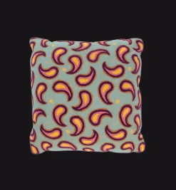 Embroidered Paisley Cushion