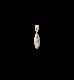 Enchanting Tear Purple Amethyst Charm 14K