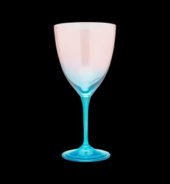 Faded Coral Wine Glass