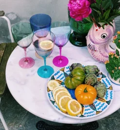 Faded Green Wine Glass