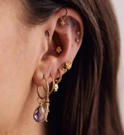 Flower Boy Piercing Front 14K