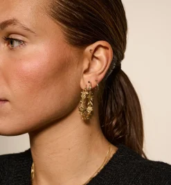 Flower Crown Hoop Earrings