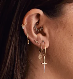 Gaia Blues Daith Piercing 14K