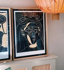 G&C Picasso Flower Hat Framed Artwork