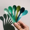 Green Acrylic Teaspoon Set
