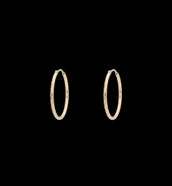 Hammered Plain Hoop Earrings