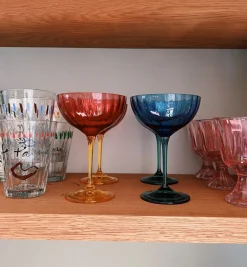 Jazzy Blue Champagne Glass