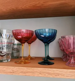 Jazzy Blue Champagne Glass