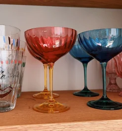 Jazzy Blue Champagne Glass