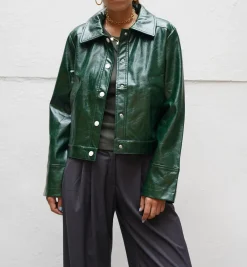 Laagam Alexa Faux Leather Jacket