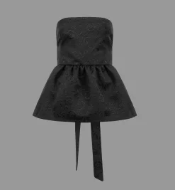 Laagam Cecile Black Strapless Top