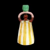 Laetitia Rouget Nina Yellow Stripe Candle Holder