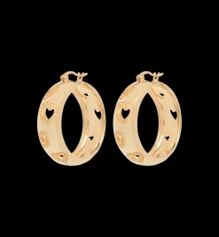 Large Open Heart Hoop Earrings
