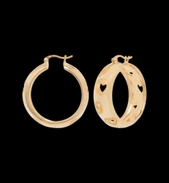 Large Open Heart Hoop Earrings