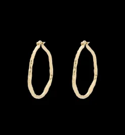 Large Organic Hoop Earrings