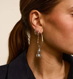 Large Organic Hoop Earrings