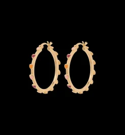 Large Sunset Love Hoop Earrings