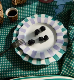 Lilac Scalloped Breakfast Plate