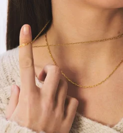 Link Plain Necklace 14K