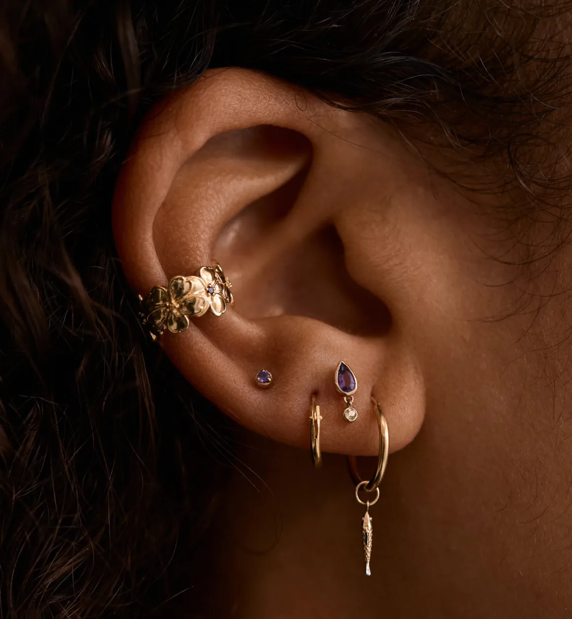 Lucky Fish Piercing Charm 14K
