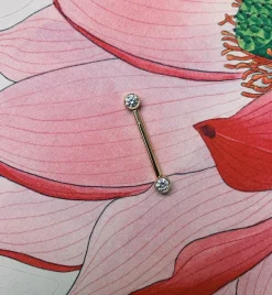 Maria Tash Zirconia Engraved Cup Nipple Piercing 14K