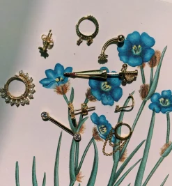 Maria Tash Zirconia Flower Ball Navel Piercing 14K