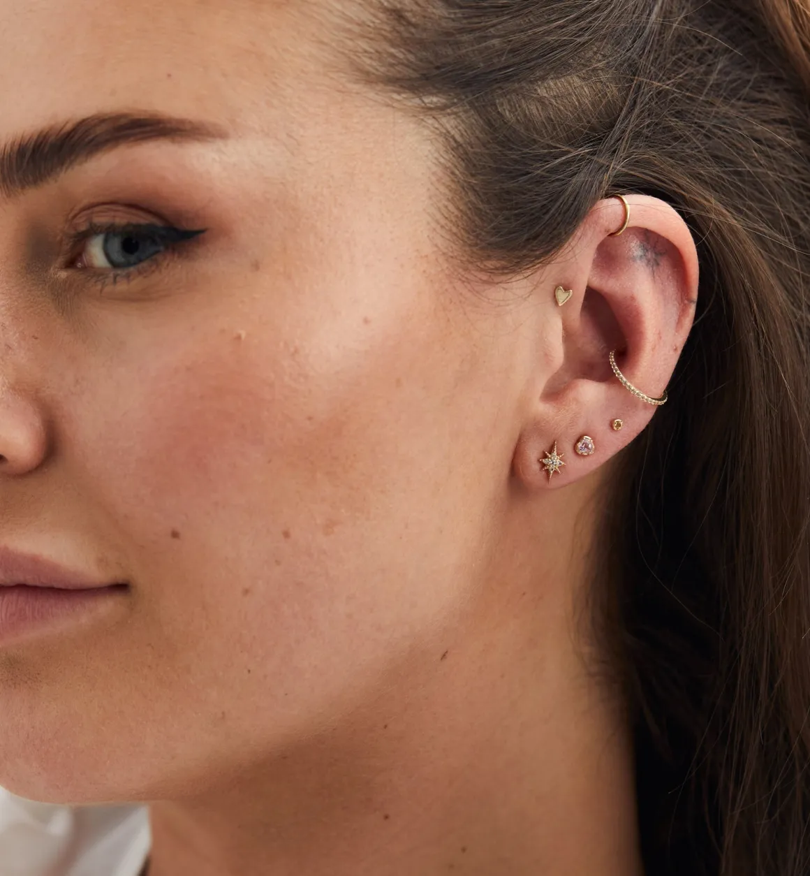 Mimosa Piercing Front 14K
