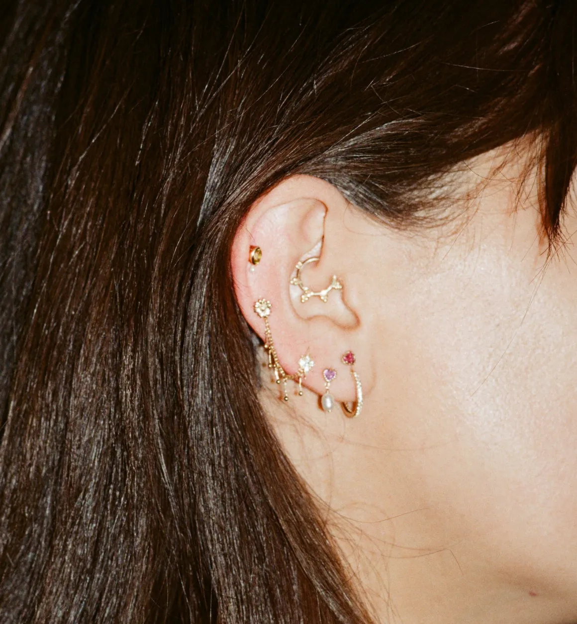 Mimosa Piercing Front 14K